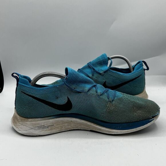 Nike Zoom Fly Flyknit Mens Size 11 Blue Running Training Sneakers AR4561-401 - Picture 6 of 13